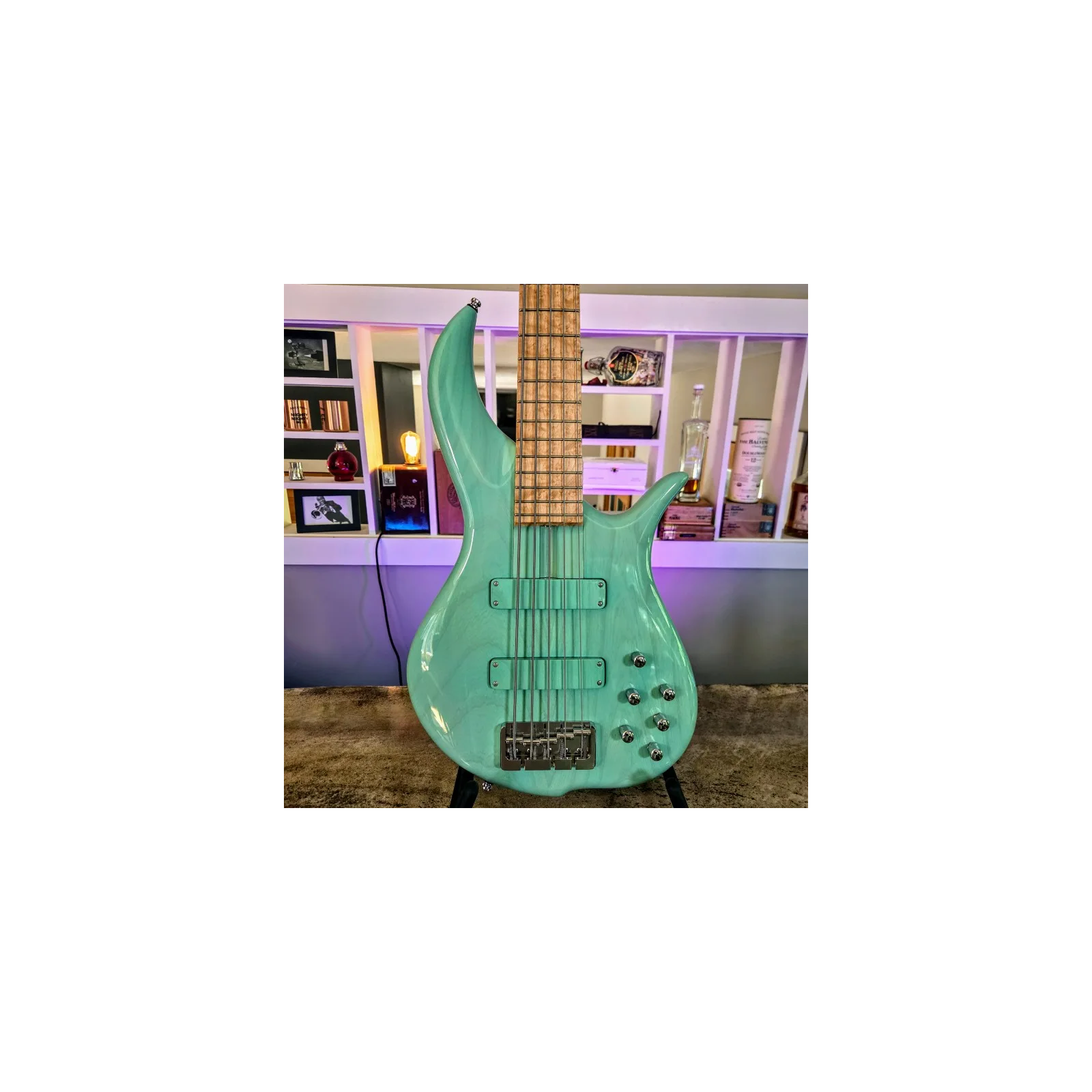 F Bass BN5: Seafoam Green, Birdseye Maple FB, Excellent Condition
