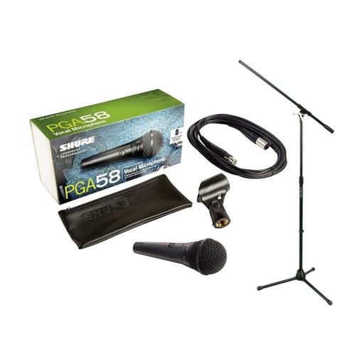 Shure PGA58 Bundle w/ Stand and Cable