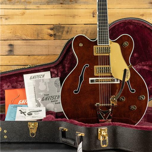 GRETSCH G6122TG Players Edition Country Gentleman® Hollow Body with String-Thru Bigsby® and Gold Hardware, Ebony Fingerboard, Walnut Stain