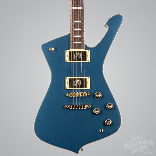 Ibanez Iceman 6str Electric Guitar w/Bag - Antique Blue Metallic