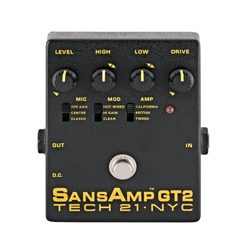 Tech 21 SansAmp GT2 Tube Amp Emulator Pedal GT2