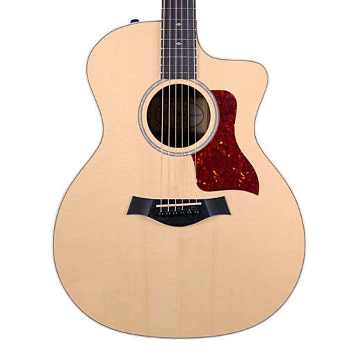 Taylor 214ce-Quilted Sapele Deluxe Limited Edition Acoustic Electric Guitar - Natural
