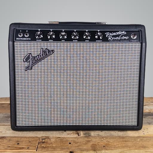 Fender '65 Princeton Reverb 12-watt 1 x 10-inch Tube Combo Amp - Black Tolex/Silver Grille, Sweetwater Exclusive Mod Shop - USED