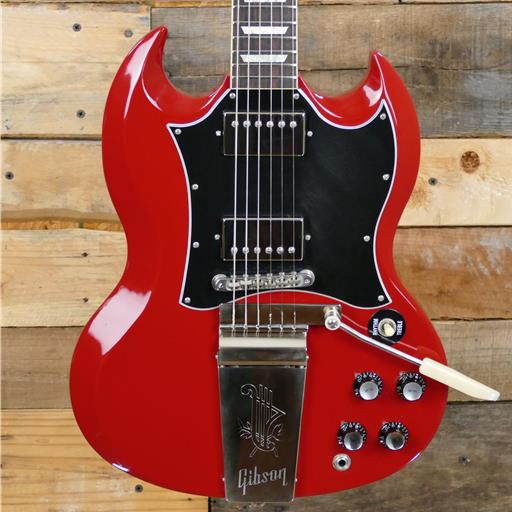 USED Gibson Custom Shop M2M Les Paul SG Standard "Large Guard" w/Maestro Vibrola - Cardinal Red